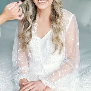 Stunning Le Rose ADELINA SPOT LACE MAXI - INCLUDES SLIP.